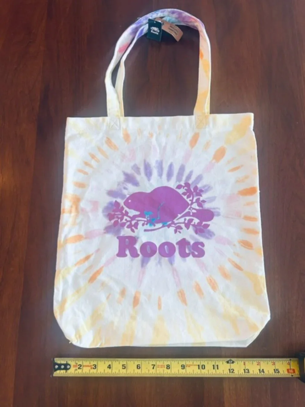 New With Tags!  Roots Canada Tie-Dye Cooper Tote - NWT! - Picture 6 of 10